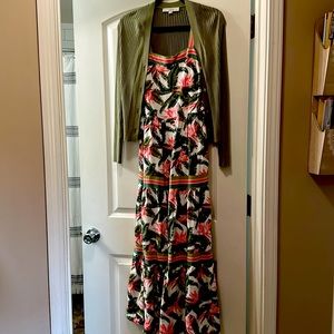 Sz 2 loft dress and matching sweater - NWT